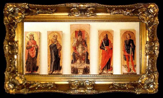 framed  Bartolomeo Vivarini St Ambrose Polyptych, ta009-2